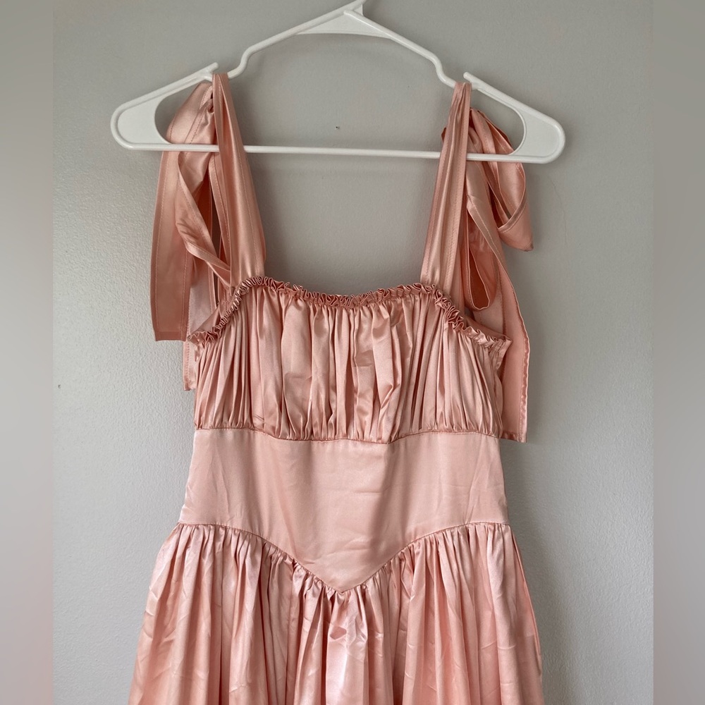 Pink Satin Princess Dress - Picture 2 of 7